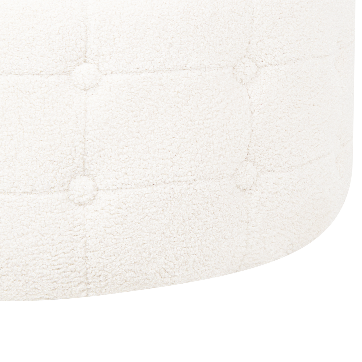 Pouf Bouclé ⌀ 55 cm weiss TAMPA