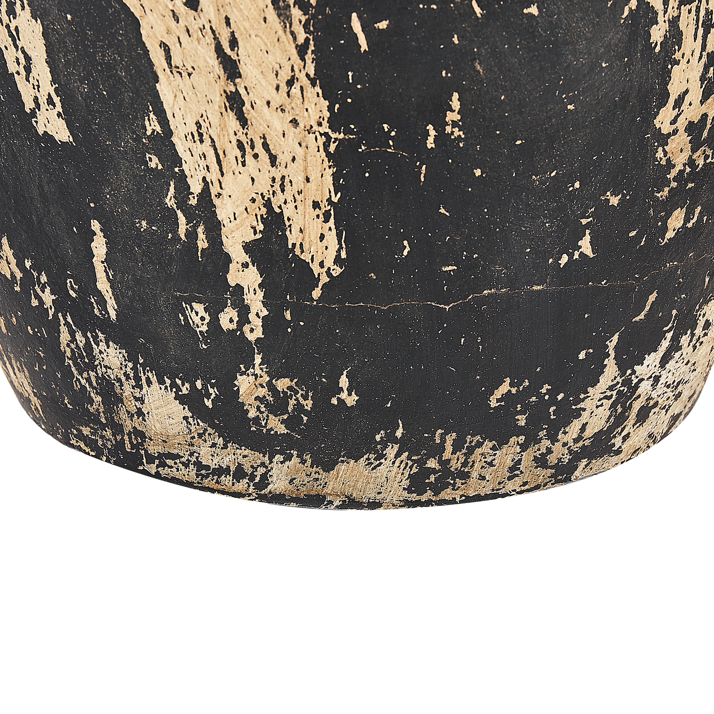 Terrakotta Dekovase 33 Schwarz Beige LINDOS