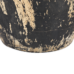 Terrakotta Dekovase 33 Schwarz Beige LINDOS