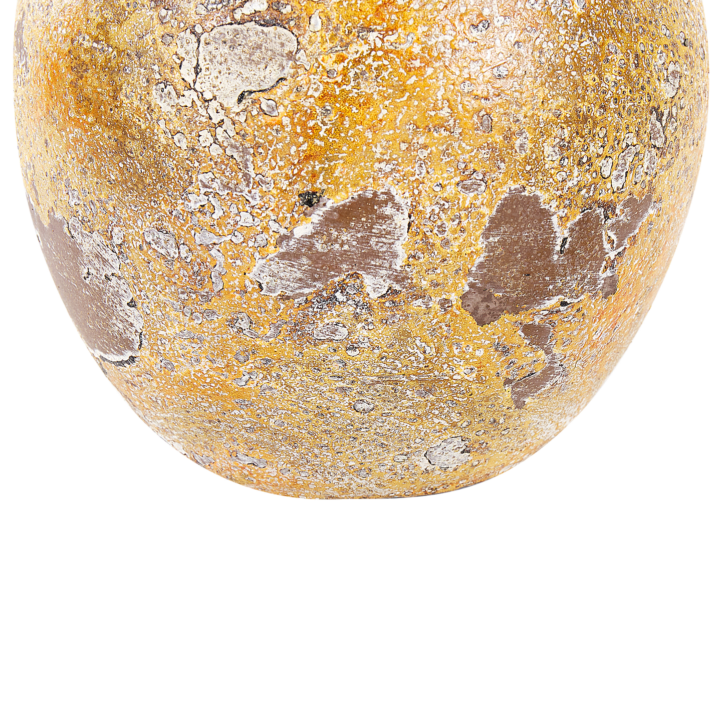 Terrakotta Dekovase 28 cm Orange Weiss FILIPPI