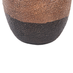 Terrakotta Dekovase 30 cm Braun Schwarz AULIDA