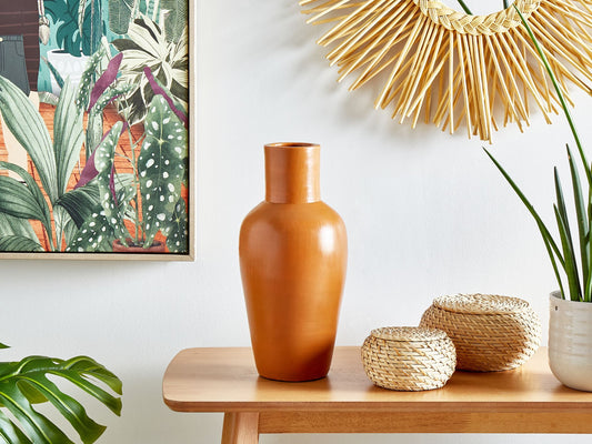 Dekovase KARFI Keramik 37 cm Orange