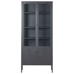 Vitrine OXTED Metall 80 cm Schwarz