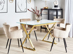 Esstisch ATTICA Weisser Marmor 120 cm 70 cm Sicherheitsglas