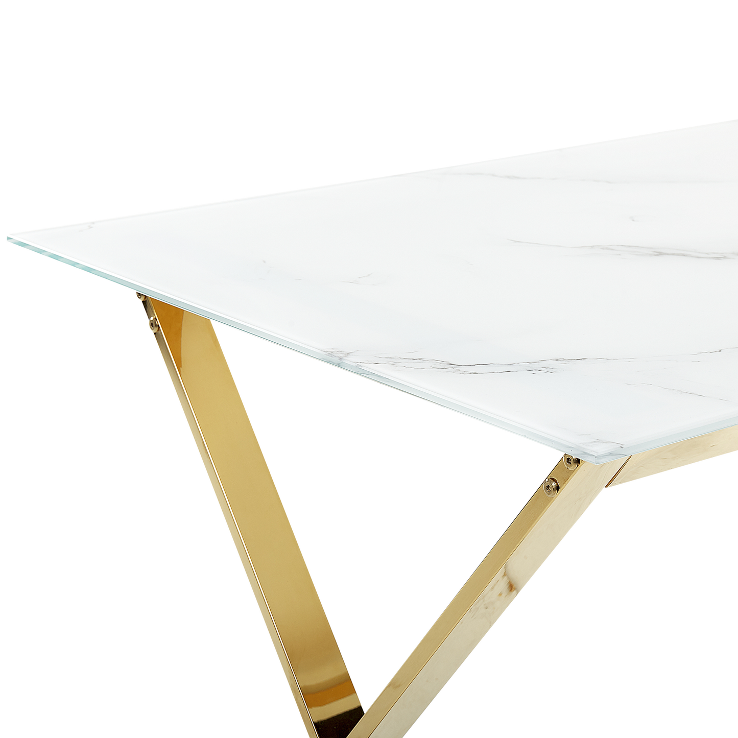 Esstisch ATTICA Weisser Marmor 120 cm 70 cm Sicherheitsglas