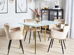 Esstisch MULGA Weisser Marmor 120 cm 70 cm Sicherheitsglas