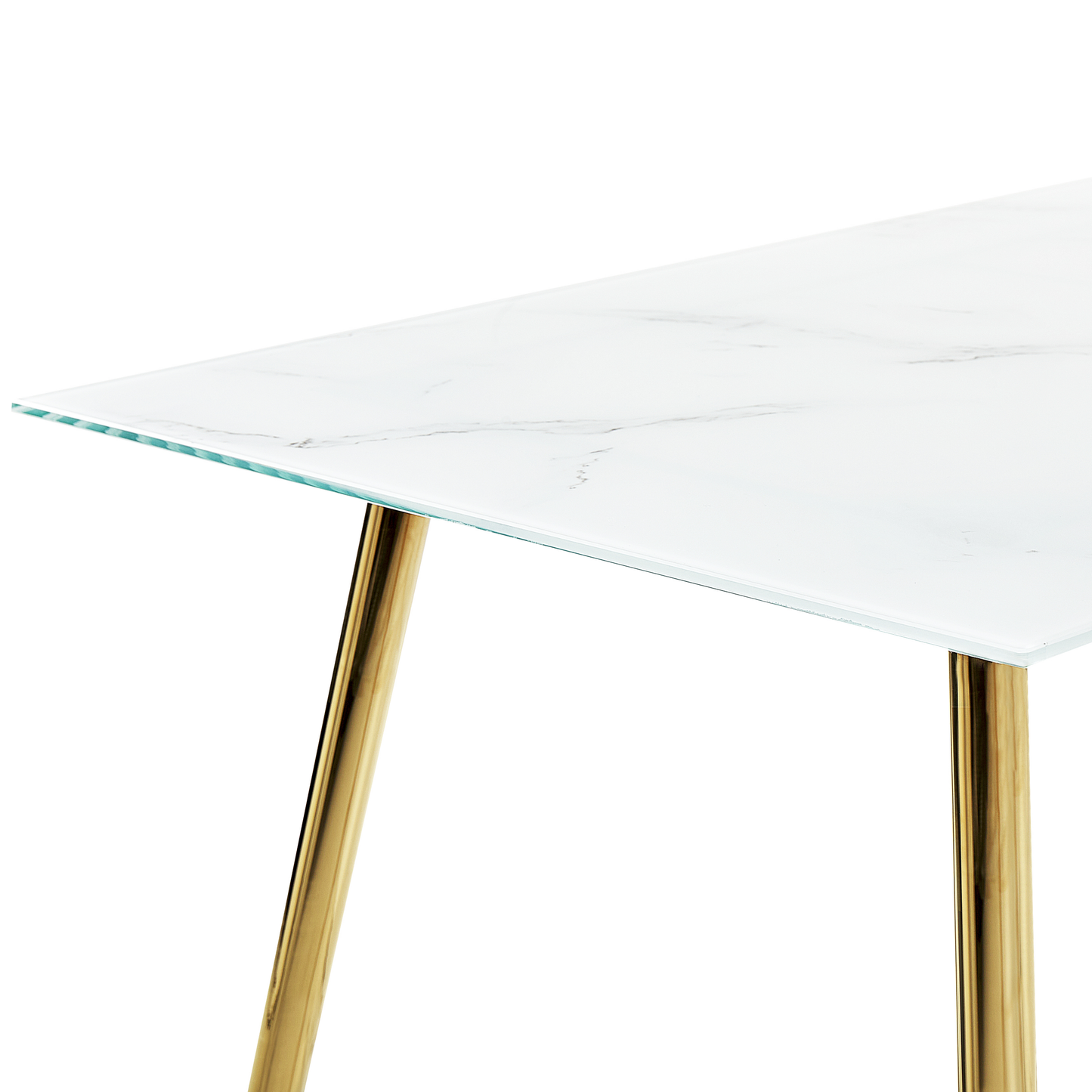 Esstisch MULGA Weisser Marmor 120 cm 70 cm Sicherheitsglas