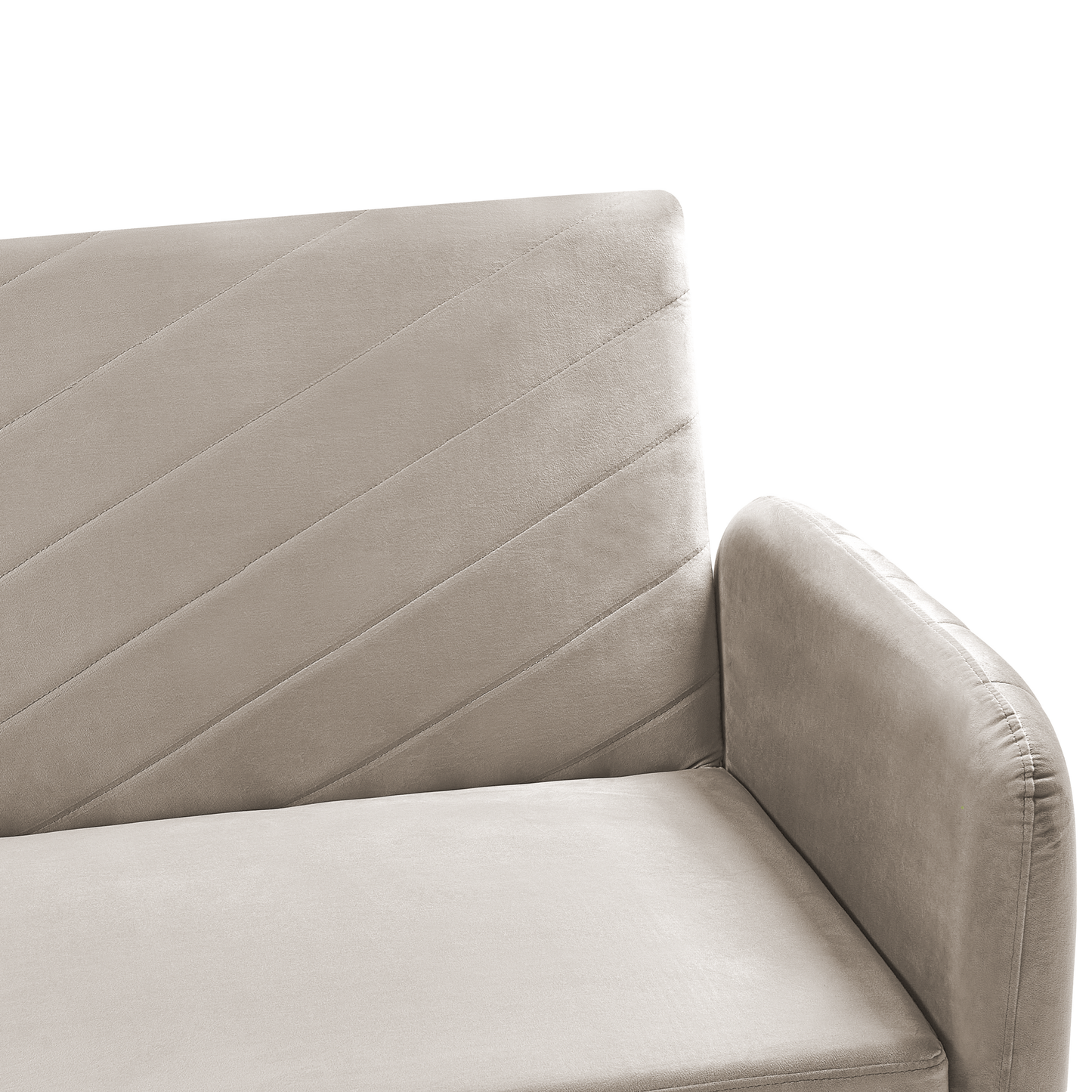 Schlafsofa Samtstoff Taupe SENJA