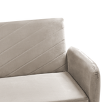 Schlafsofa Samtstoff Taupe SENJA