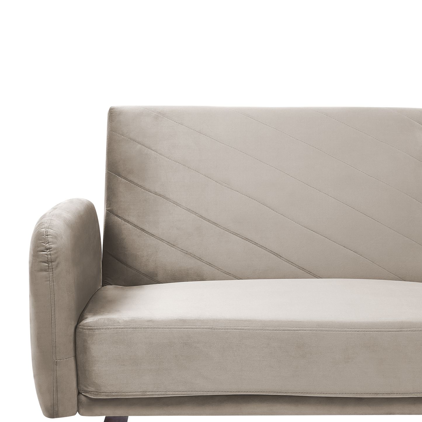 Schlafsofa Samtstoff Taupe SENJA