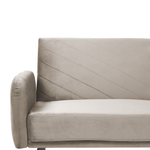 Schlafsofa Samtstoff Taupe SENJA