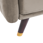 Schlafsofa Samtstoff Taupe SENJA