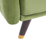 3-Sitzer Schlafsofa Samtstoff olivgrün SENJA