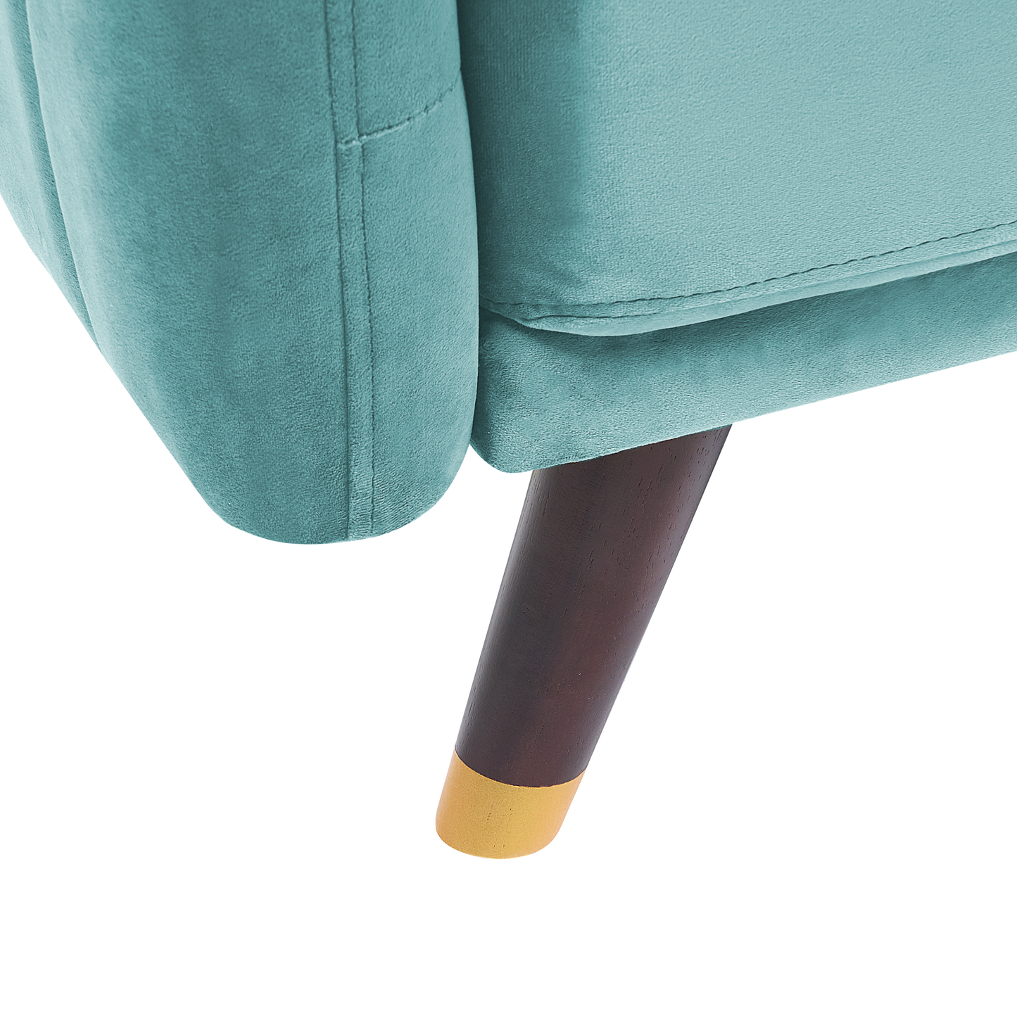 3-Sitzer Schlafsofa Samtstoff hellblau SENJA