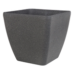 Set mit 2 Blumentöpfen ZELI Stein 34 cm Dunkelgrau