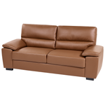 3-Sitzer Sofa Kunstleder goldbraun VOGAR