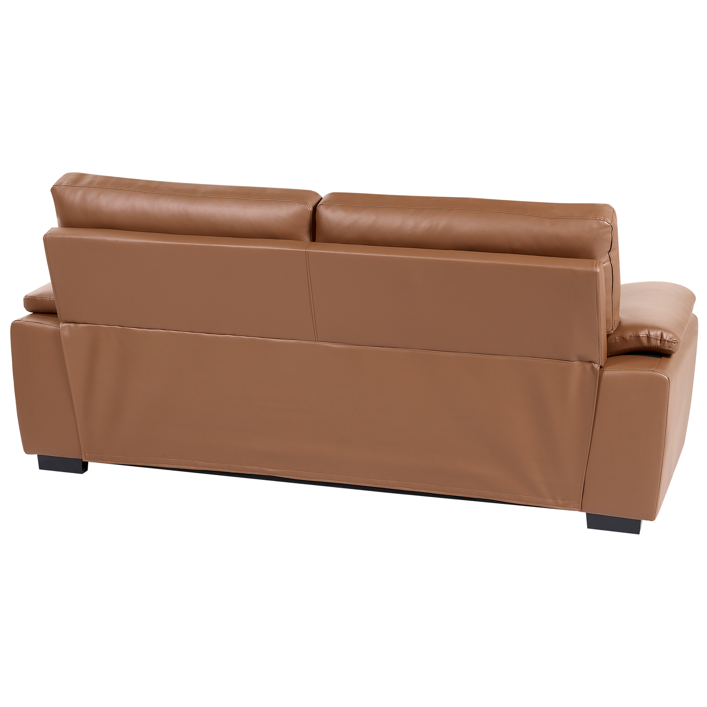 3-Sitzer Sofa Kunstleder goldbraun VOGAR