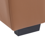 3-Sitzer Sofa Kunstleder goldbraun VOGAR