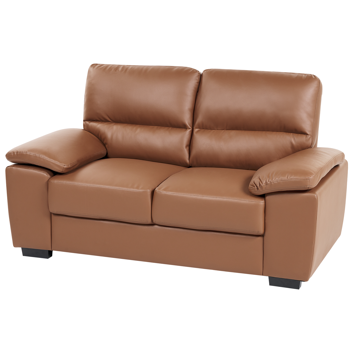 2-Sitzer Sofa Kunstleder goldbraun VOGAR