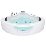Whirlpool Badewanne weiss Eckmodell mit LED 190 x 140 cm TOCOA
