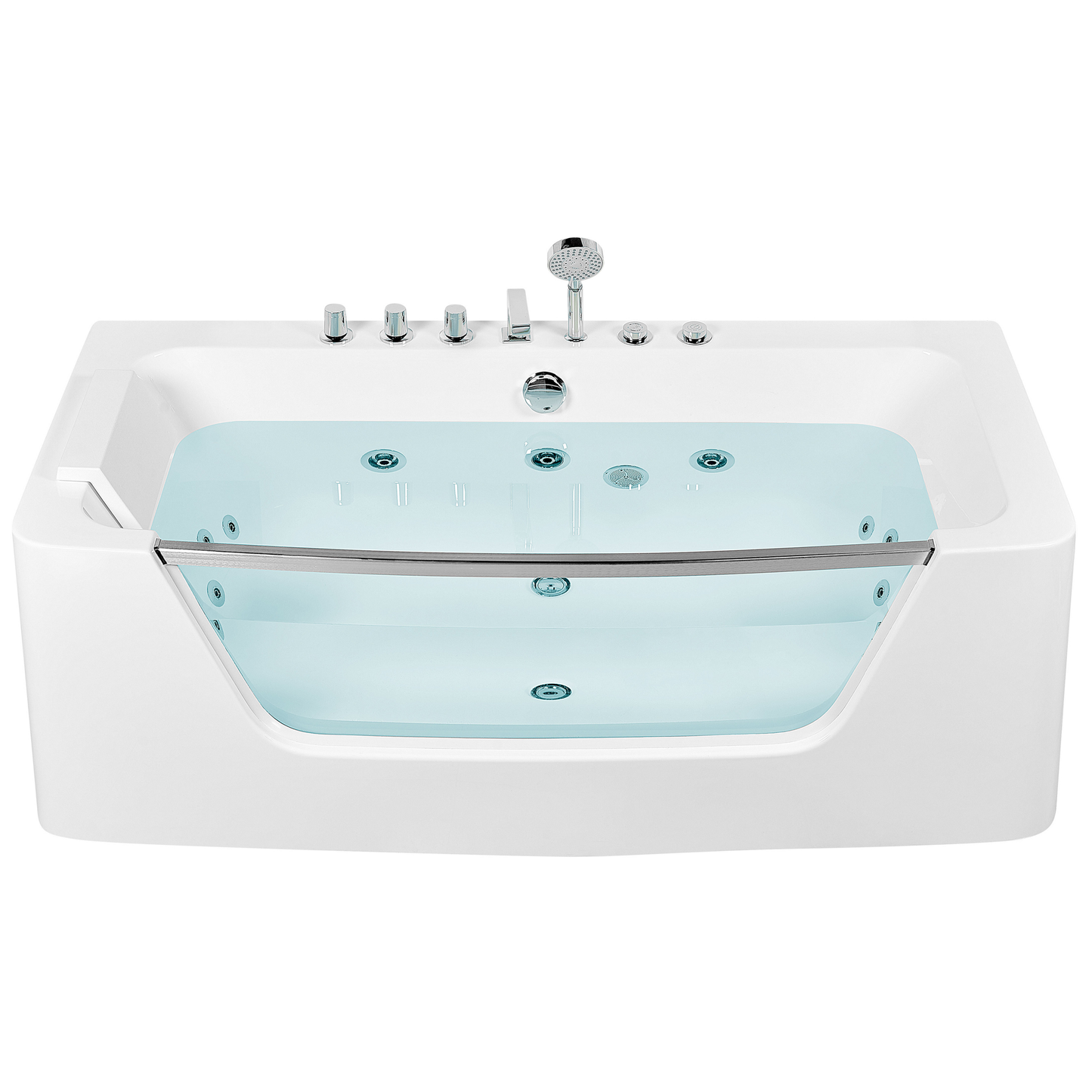 Whirlpool Badewanne weiss rechteckig 170 x 85 cm BARRANCA