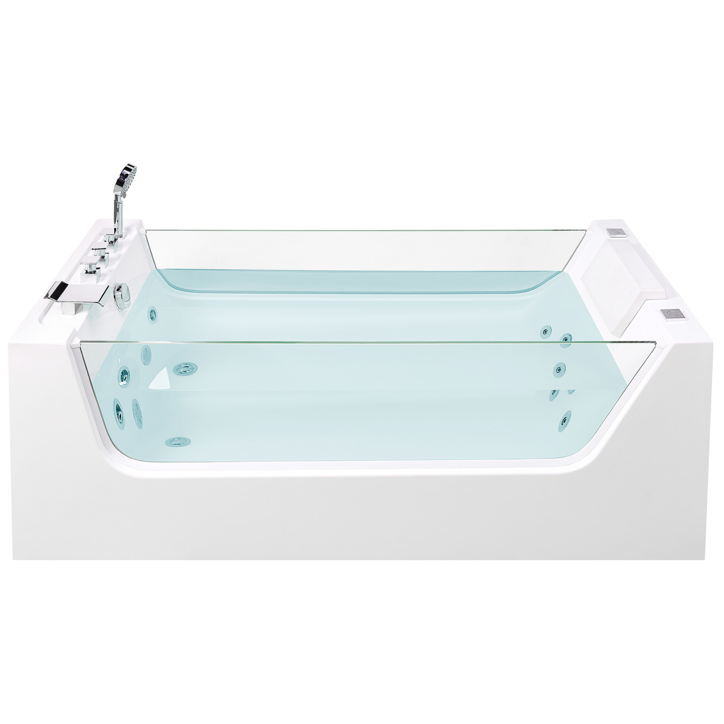 Whirlpool Badewanne weiss freistehend rechteckig 170 x 80 cm OYON
