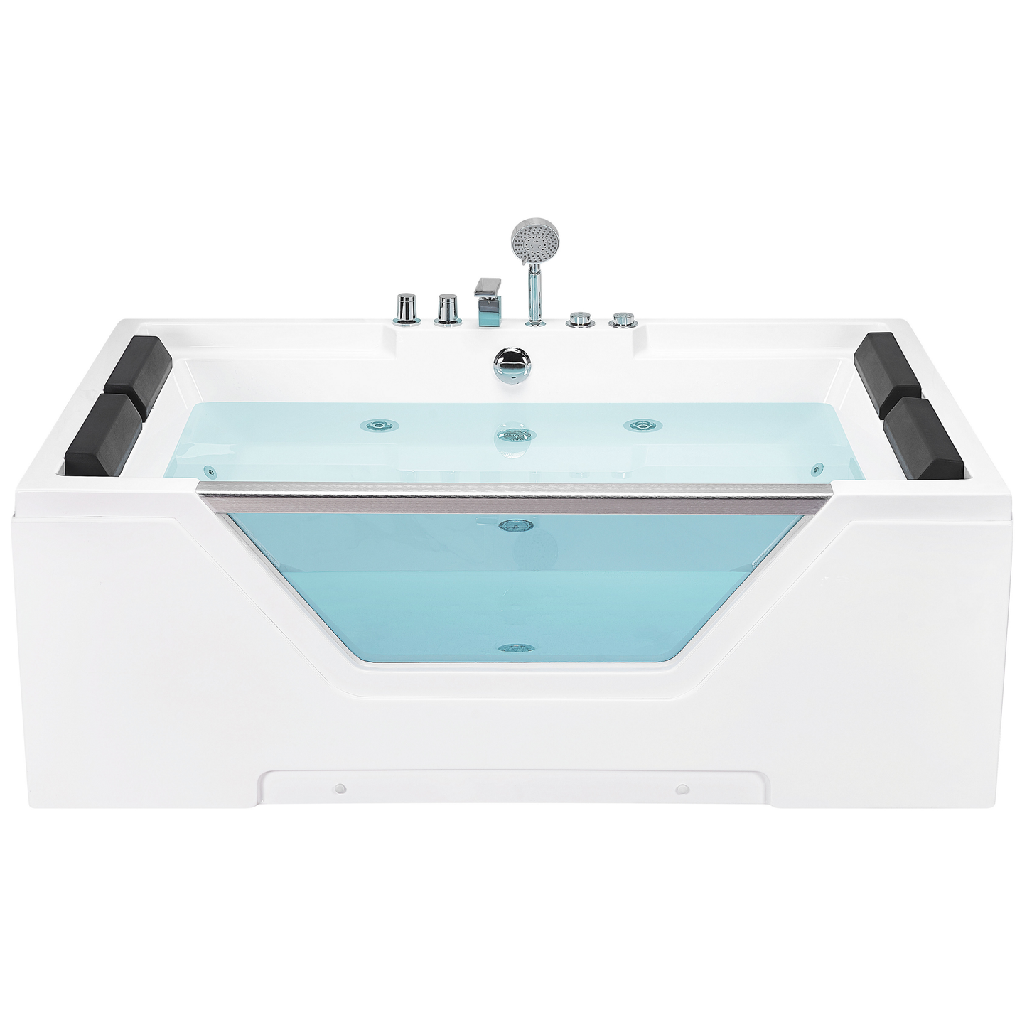 Whirlpool Badewanne weiss rechteckig 170 x 120 cm HUARAZ