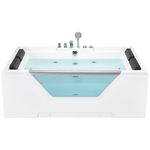 Whirlpool Badewanne weiss rechteckig 170 x 120 cm HUARAZ