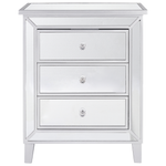 Kommode mit 3 Schubladen BREVES 71 cm Spiegeleffekt Silber