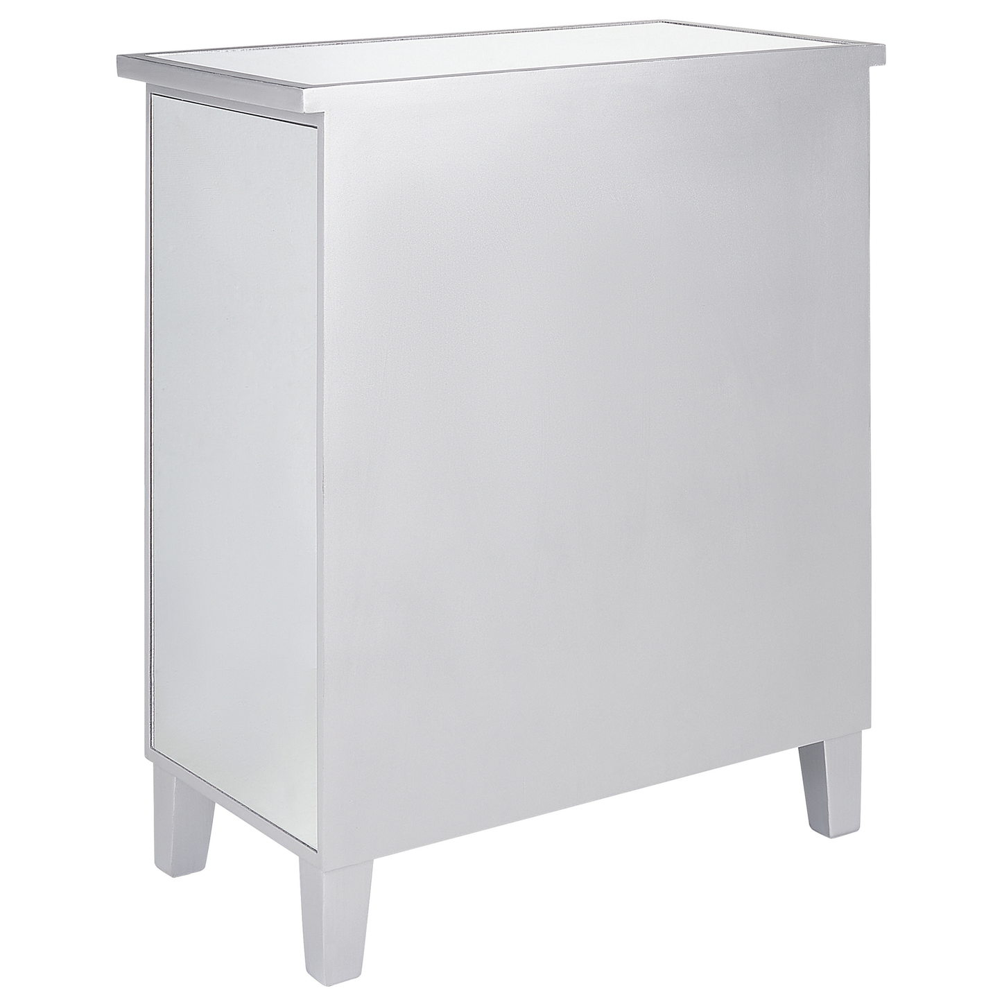 Kommode mit 3 Schubladen BREVES 71 cm Spiegeleffekt Silber