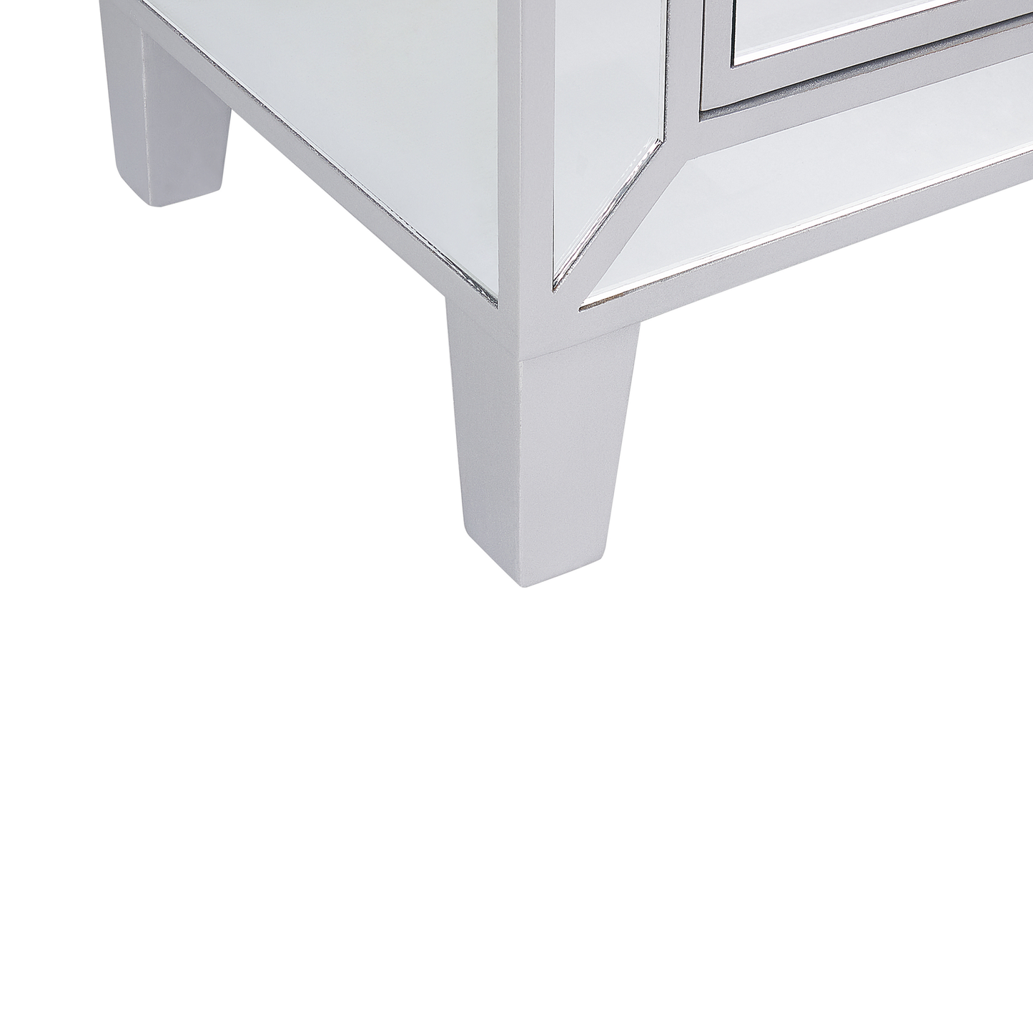 Kommode mit 3 Schubladen BREVES 71 cm Spiegeleffekt Silber