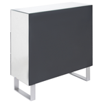 Kommode mit 5 Schubladen NESLE 80 cm Spiegeleffekt Silber
