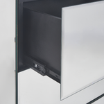Kommode mit 5 Schubladen NESLE 80 cm Spiegeleffekt Silber