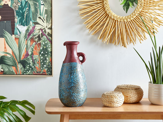 Dekovase VELIA Keramik 40 cm Blau