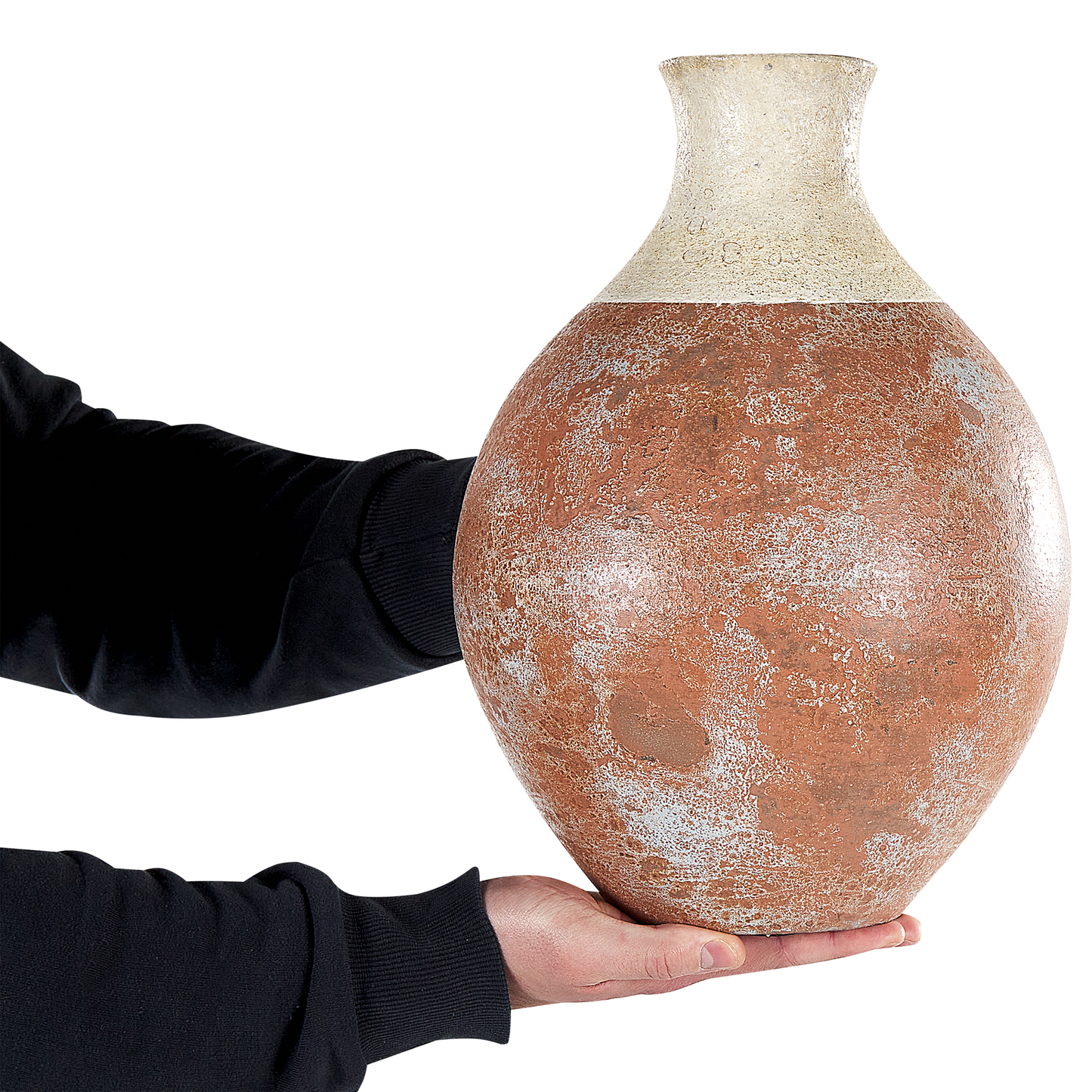 Dekovase BURSA Keramik 37 cm Hellbraun