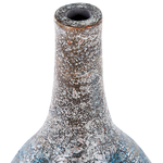 Terrakotta Dekovase 60 cm Blau Silber PIREUS