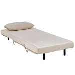 Schlafsofa Samtstoff hellbeige VESTFOLD