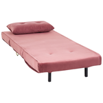 Schlafsofa Samtstoff rosa VESTFOLD