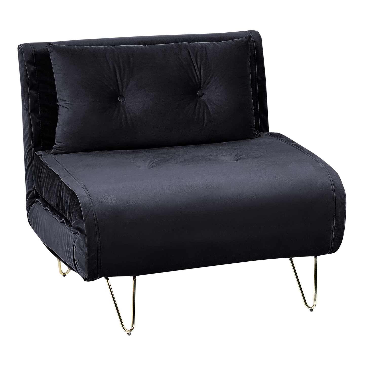 Schlafsofa Samtstoff schwarz VESTFOLD