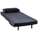 Schlafsofa Samtstoff schwarz VESTFOLD