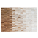 Teppich Kuhfell beige 140 x 200 cm Patchwork Kurzflor YAGDA