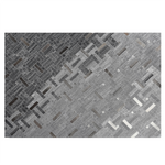 Teppich Leder grau 140 x 200 cm Kurzflor DARA