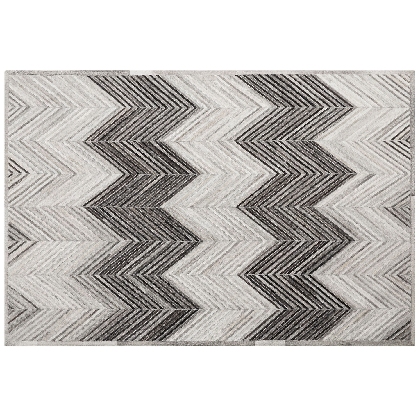 Teppich Kuhfell grau 160 x 230 cm Kurzflor AYTEPE