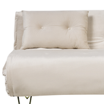 2-Sitzer Schlafsofa Samtstoff hellbeige VESTFOLD