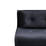 Schlafsofa Samtstoff schwarz VESTFOLD