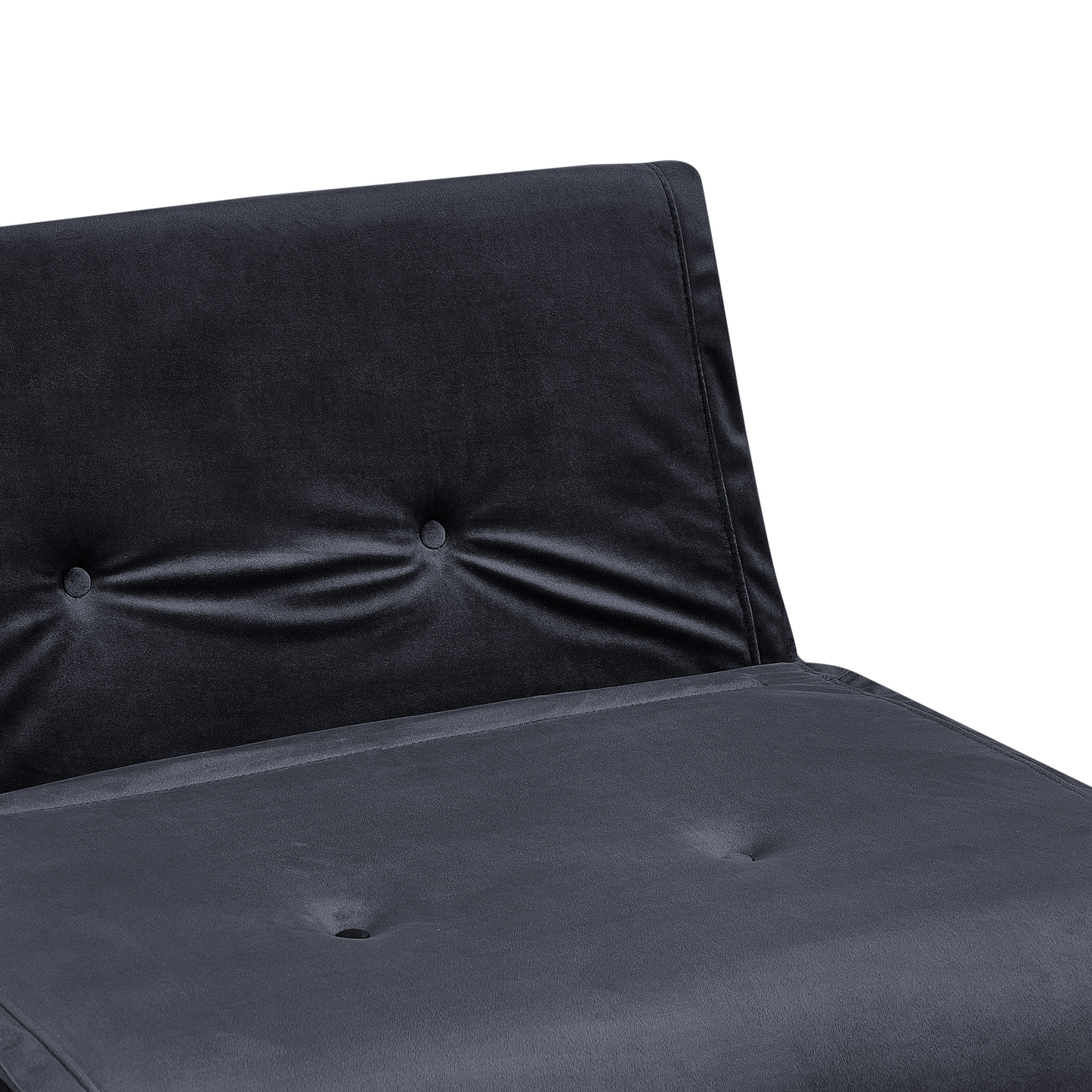 Schlafsofa Samtstoff schwarz VESTFOLD