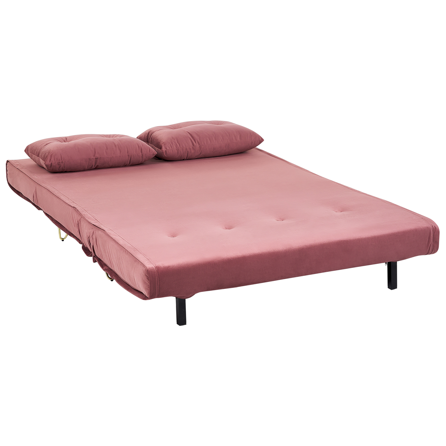 2-Sitzer Schlafsofa Samtstoff rosa VESTFOLD