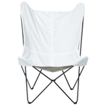 Sessel NYBRO Samtstoff Weiss