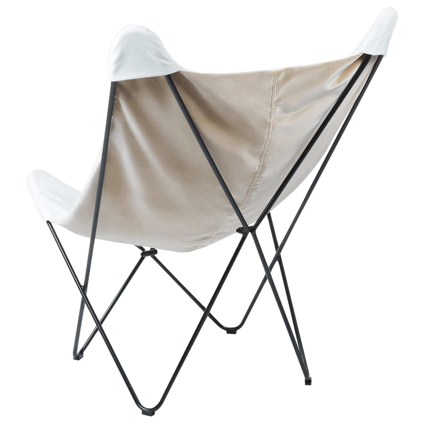 Sessel NYBRO Samtstoff Weiss