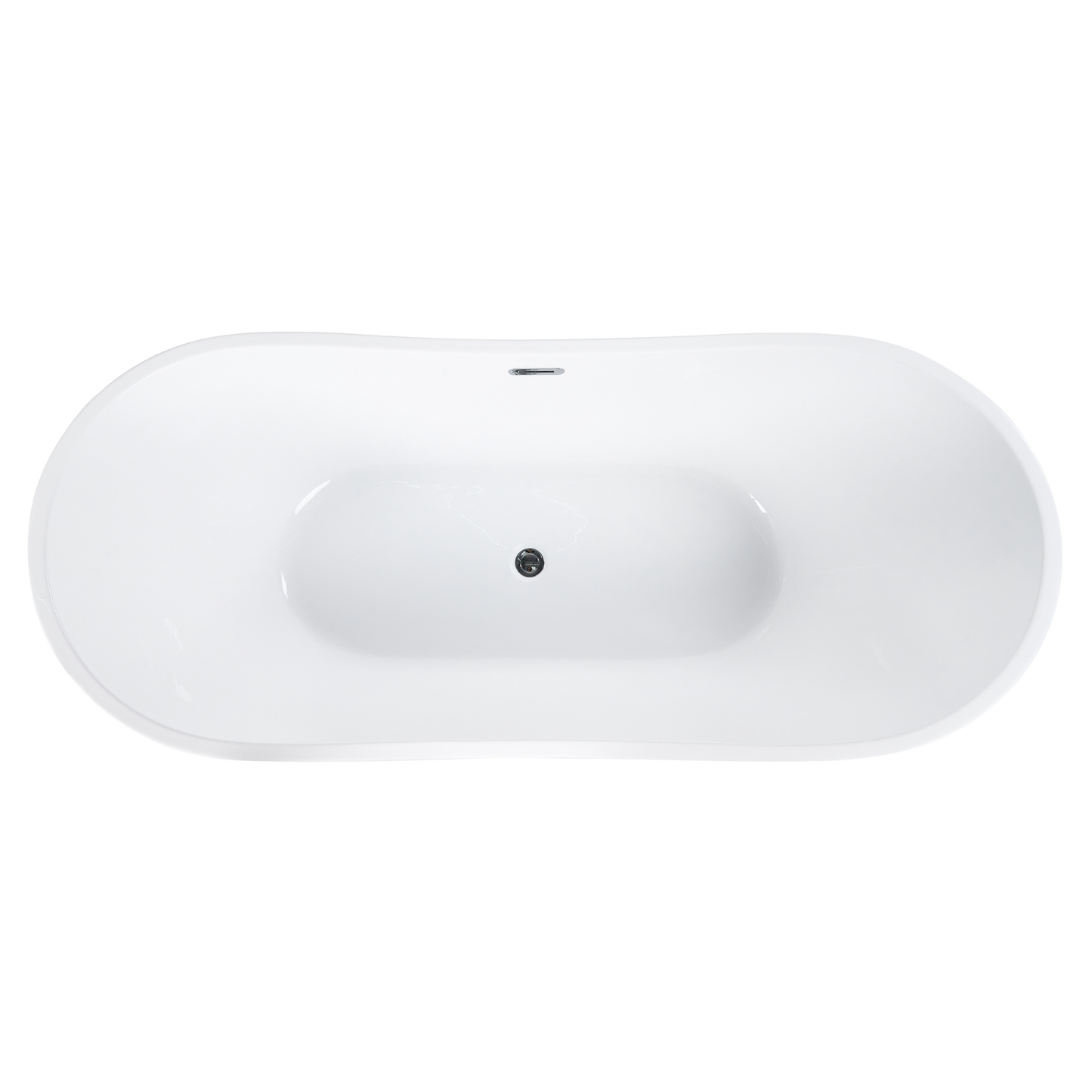 Badewanne freistehend weiss oval 170 x 77 cm ANTIGUA